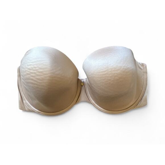 Victoria’s Secret Strapless Lightly Padded Underwire Bra in Nude size 38DD - Picture 1 of 4